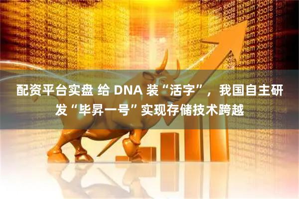 配资平台实盘 给 DNA 装“活字”，我国自主研发“毕昇一号”实现存储技术跨越
